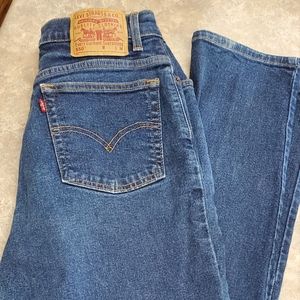 550 Levi jeans, size 12, dark blue relaxed fit, tapered legs